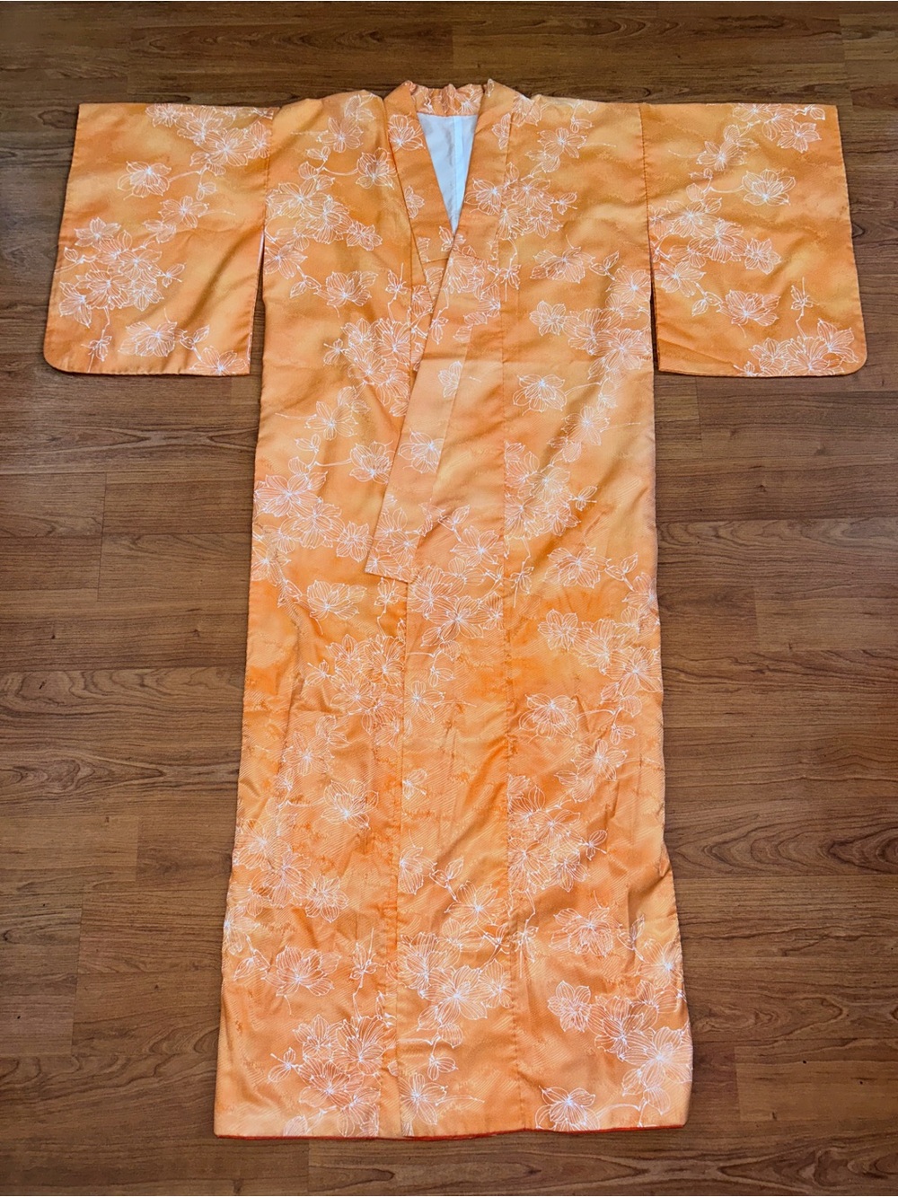 Authentic handmade Kimono, length 60 inches width 23.5 inches, Silk Rayon Blend